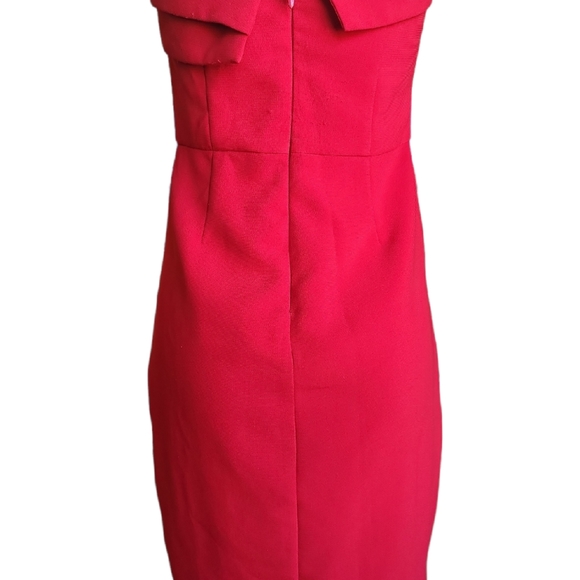 ADELYN RAE Halter Asymmetrical Sheath Dress In Red Size XS - Picture 9 of 11